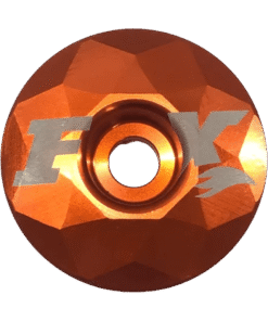 Kit: Stem Cap, Crystal Design, 2012 Float Ti 1 1/8, Orange Ano