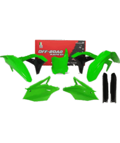 KAWASAKI PLASTICS KIT 6 PCS w/airbox covers @ NEON GREEN