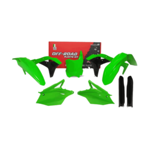 KAWASAKI PLASTICS KIT 6 PCS w/airbox covers @ NEON GREEN