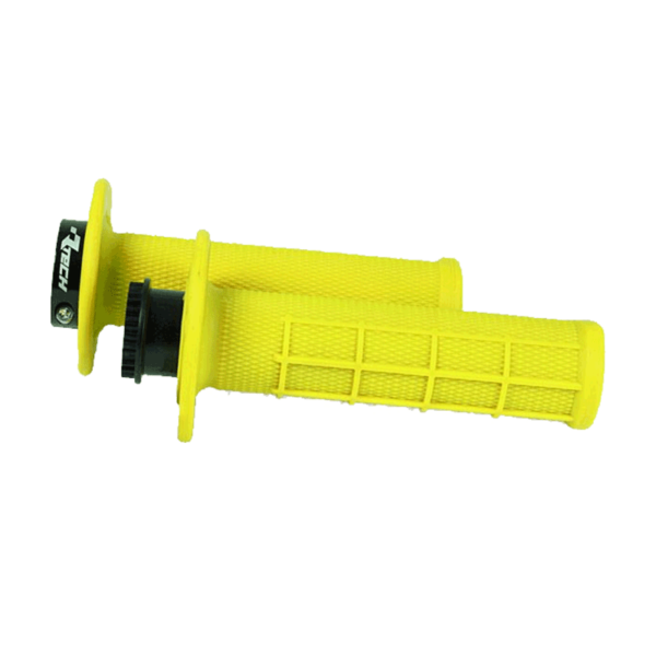 R20 LOCK-ON GRIPS HALF WAFFLE @ NEON YELLOW