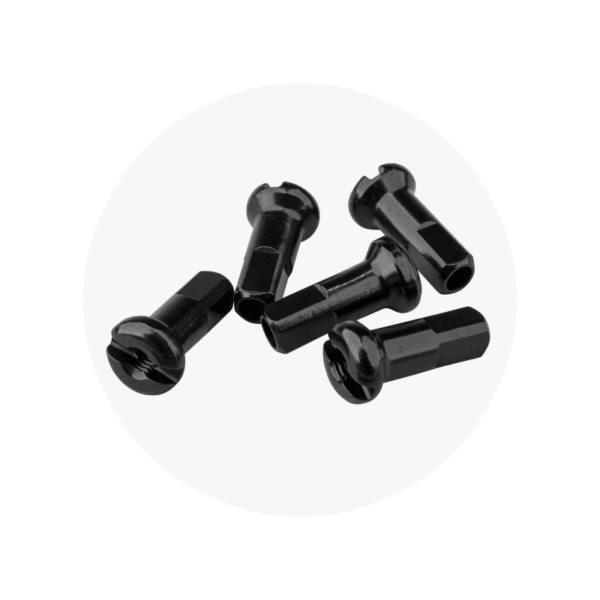 NIPPLE,ALLOY,BLACK,5PAK