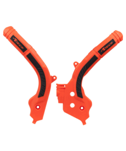 KTM PLASTIC FRAME PROTECTORS BI-MATERIAL @ ORANGE K-BLACK