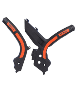 KTM PLASTIC FRAME PROTECTORS BI-MATERIAL @ BLACK-K ORANGE